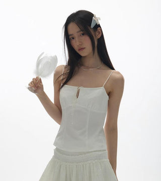 [YAWHAT] lace-up tube top