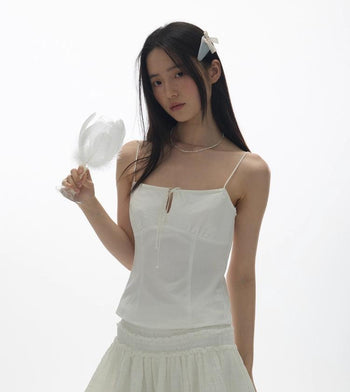 [YAWHAT] lace-up tube top