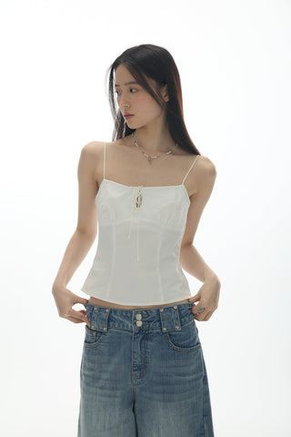 [YAWHAT] lace-up tube top
