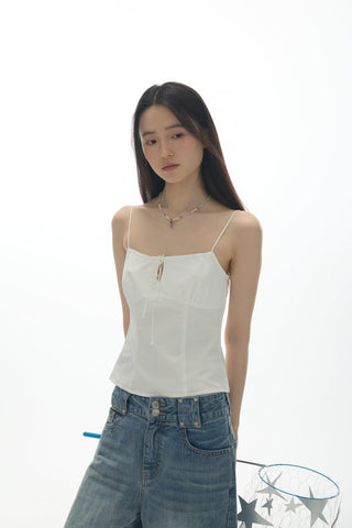 [YAWHAT] lace-up tube top