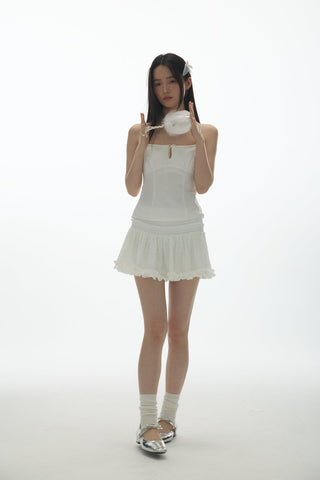 [YAWHAT] lace-up tube top