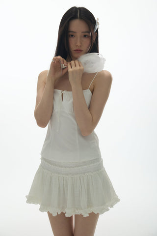 [YAWHAT] lace-up tube top