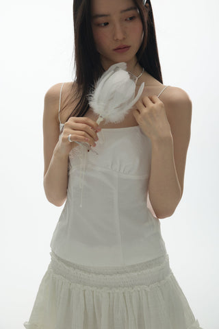 [YAWHAT] lace-up tube top