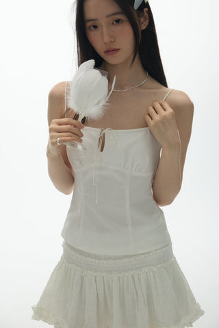 [YAWHAT] lace-up tube top