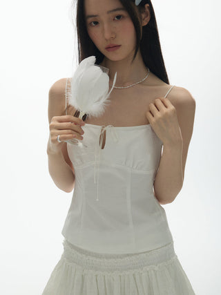 [YAWHAT] lace-up tube top