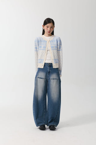 [YAWHAT] washed machete jeans