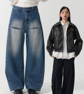 [YAWHAT] washed machete jeans