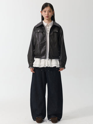 [YAWHAT] washed machete jeans