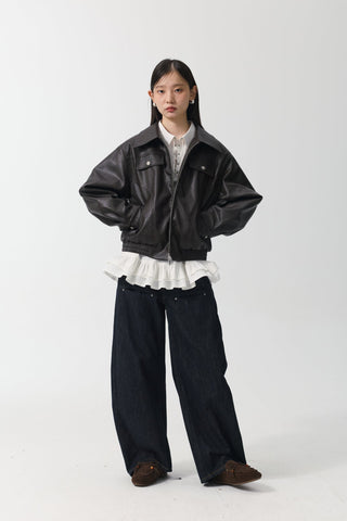 [YAWHAT] washed machete jeans