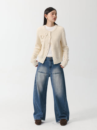 [YAWHAT] washed machete jeans