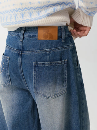 [YAWHAT] washed machete jeans