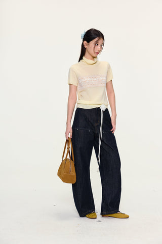 [YAWHAT] washed machete jeans
