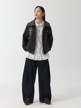 [YAWHAT] washed machete jeans