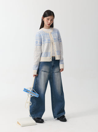 [YAWHAT] washed machete jeans