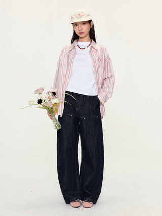 [YAWHAT] washed machete jeans
