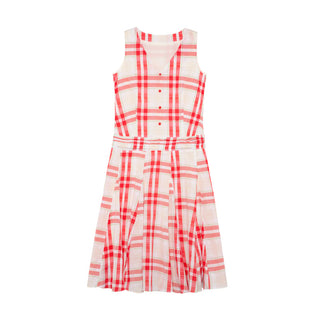 [YAWHAT] checkered tank dress