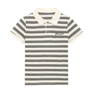 [YAWHAT] polo stripe top