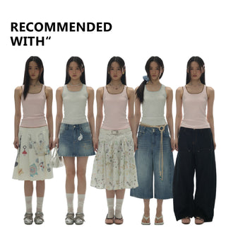 [YAWHAT] lace U-vest