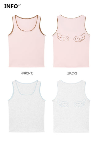 [YAWHAT] lace U-vest