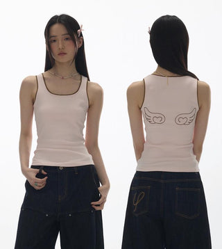 [YAWHAT] lace U-vest