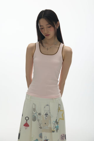 [YAWHAT] lace U-vest