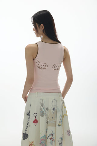 [YAWHAT] lace U-vest