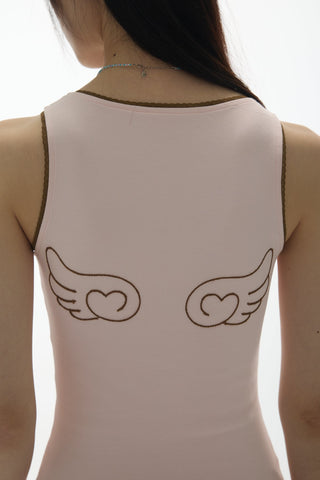 [YAWHAT] lace U-vest