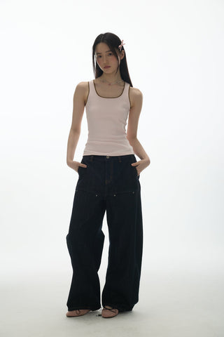 [YAWHAT] lace U-vest