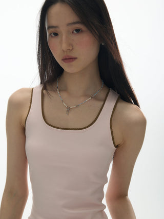 [YAWHAT] lace U-vest