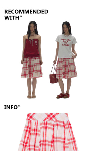 [YAWHAT] patchwork puff skirt