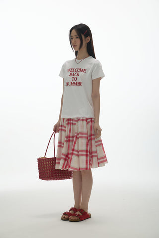 [YAWHAT] patchwork puff skirt