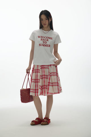 [YAWHAT] patchwork puff skirt