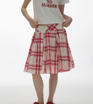 [YAWHAT] patchwork puff skirt