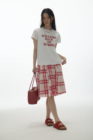 [YAWHAT] patchwork puff skirt