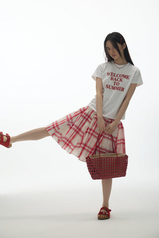 [YAWHAT] patchwork puff skirt