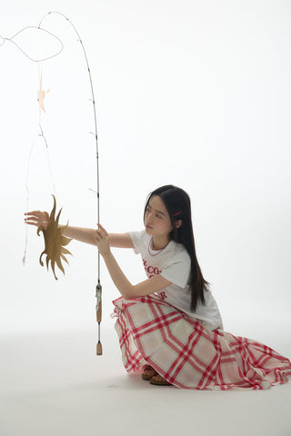 [YAWHAT] patchwork puff skirt