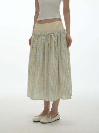 [YAWHAT] plaid bow skirt