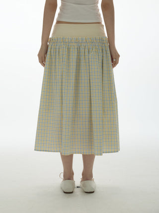[YAWHAT] plaid bow skirt