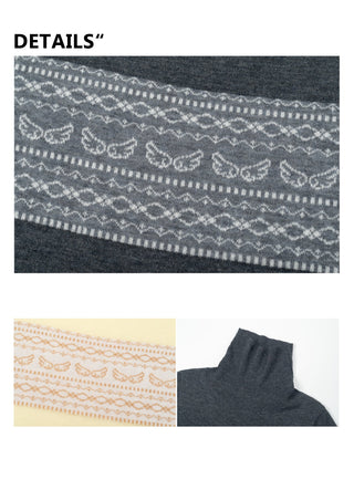 [YAWHAT] jacquard wool top