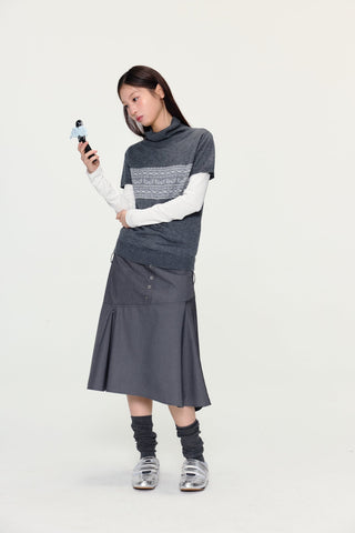 [YAWHAT] jacquard wool top