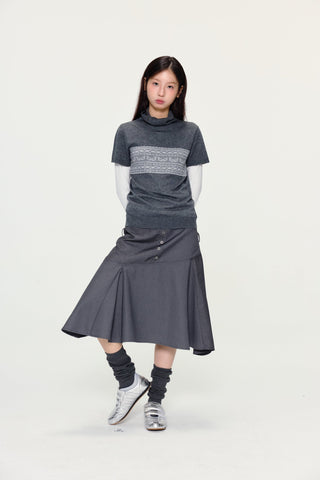 [YAWHAT] jacquard wool top