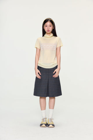 [YAWHAT] jacquard wool top