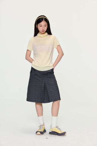 [YAWHAT] jacquard wool top