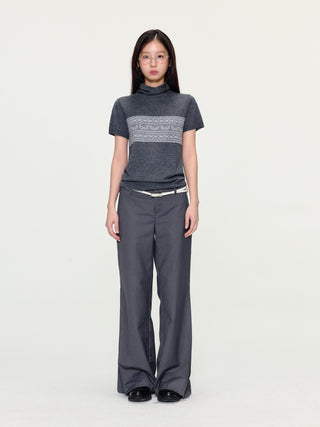 [YAWHAT] jacquard wool top