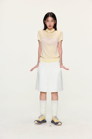 [YAWHAT] jacquard wool top