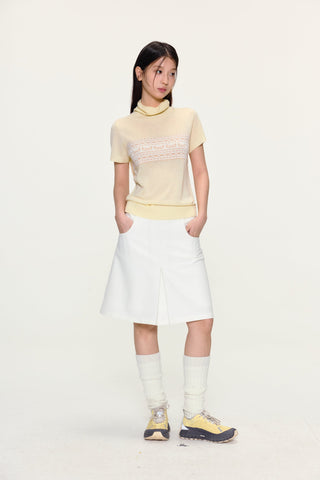 [YAWHAT] jacquard wool top