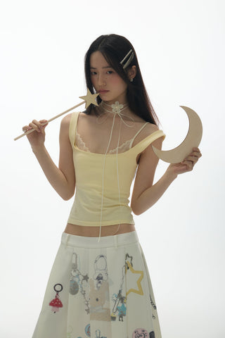 [YAWHAT] U-neck sling vest