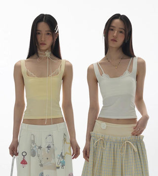 [YAWHAT] U-neck sling vest