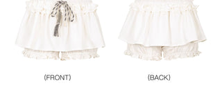 [YAWHAT] lace drawstring skirt