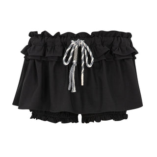 [YAWHAT] lace drawstring skirt